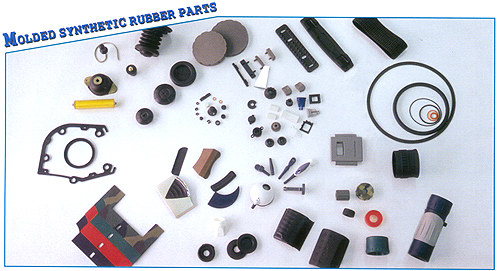 Molded synthetic rubber parts